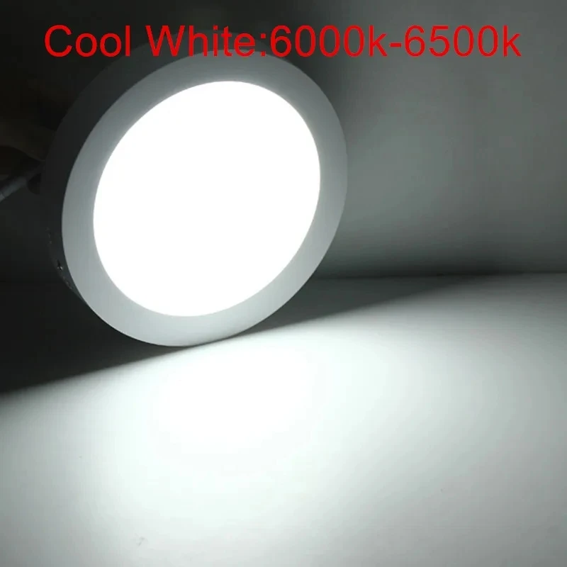 Luz de techo cuadrada LED de superficie 9W 15W 25W Panel de luz LED abajo con controlador AC85-265V AC110V/220V luz LED interior