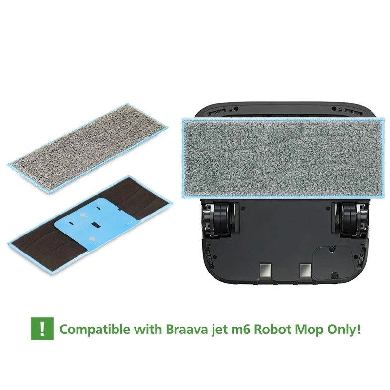 Almohadillas lavables para fregar en húmedo para Robot aspirador iRobot Braava Jet M6, paños de fregona, almohadillas, piezas de accesorios de repuesto