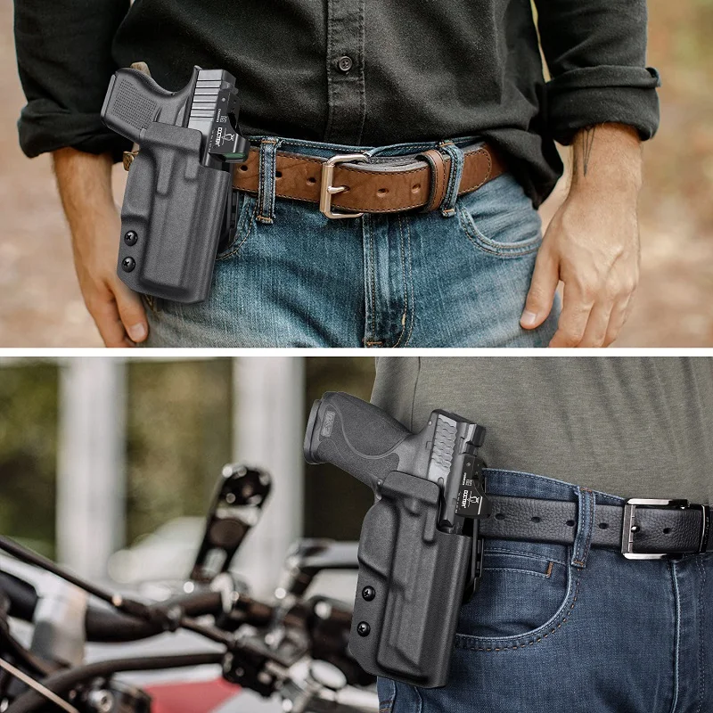 Apto para CZ Shadow 2, 9 mm (9x19), funda OWB Kydex con corte óptico mano derecha/izquierda disponible
