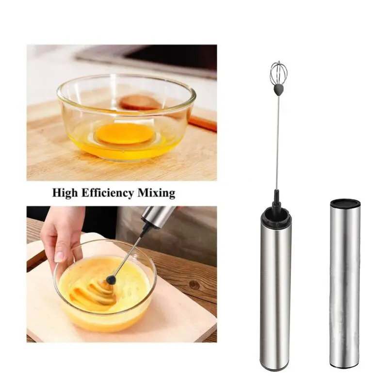 Espumador de leche eléctrico portátil, Mini máquina de espuma recargable por USB, Espumador de mano, mezclador de bebidas de alta velocidad, licuadora de café, batidor de huevos