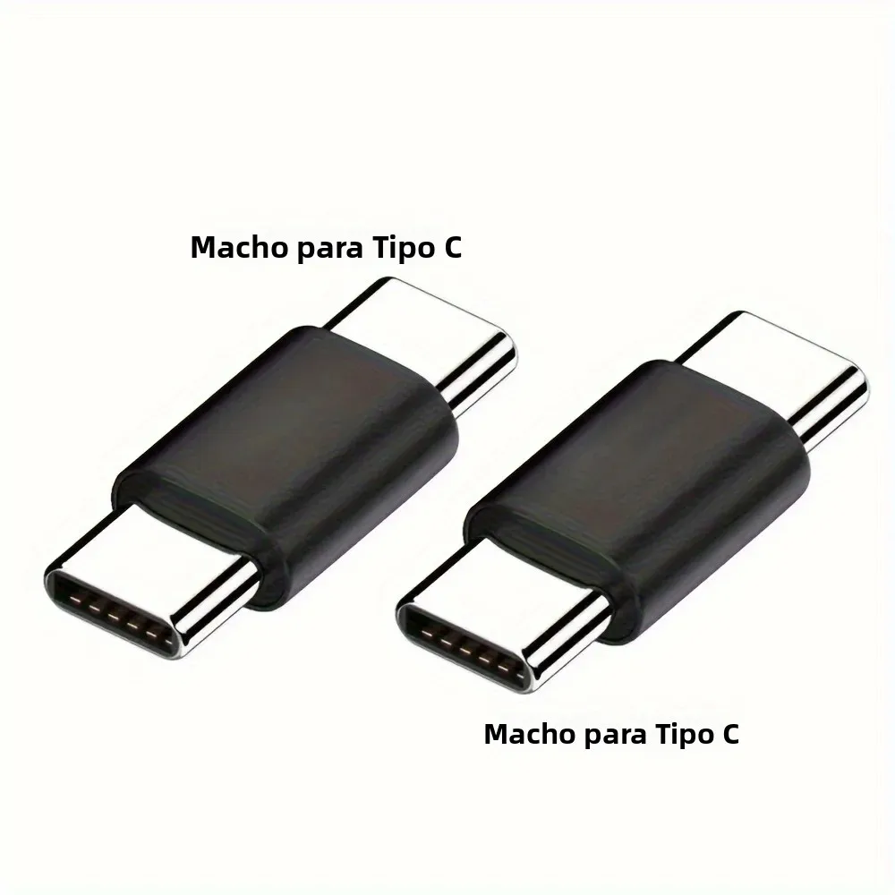 Adaptador USB C macho a macho, extensor de acoplador USB tipo C compatible con PD, 5Gbps, para Thunderbolt 4/3, MacBook Pro/Air, computadora portátil, teléfonos