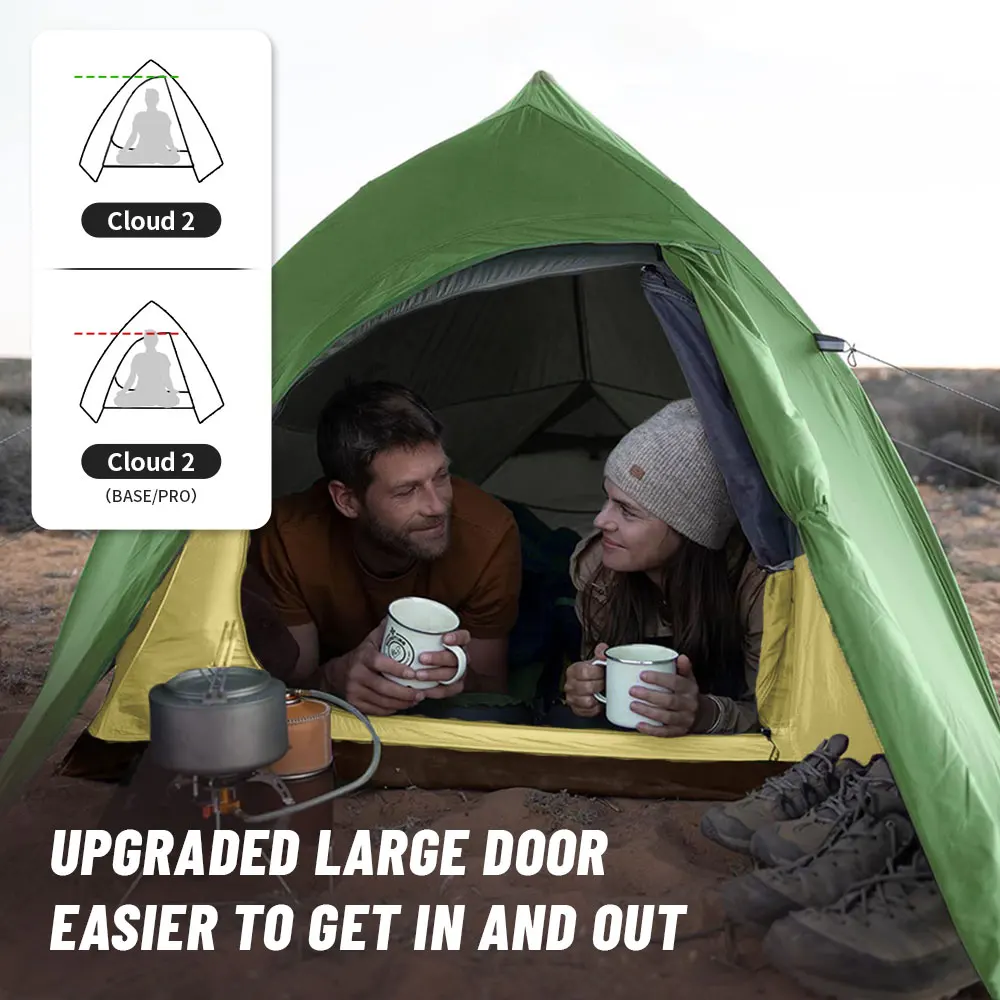 Naturehike Cloud Up 1, 2 y 3 personas tienda de campaña ultraligera impermeable tiendas de senderismo senderismo mochilero refugio tienda de viaje