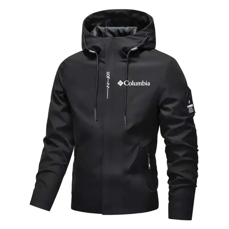 Chaqueta Impermeable con Capucha para Hombre, Nueva Colección 2026, Cortavientos, Ligera, para Ciclismo, Senderismo, Uso Diario y Actividades al Aire Libre