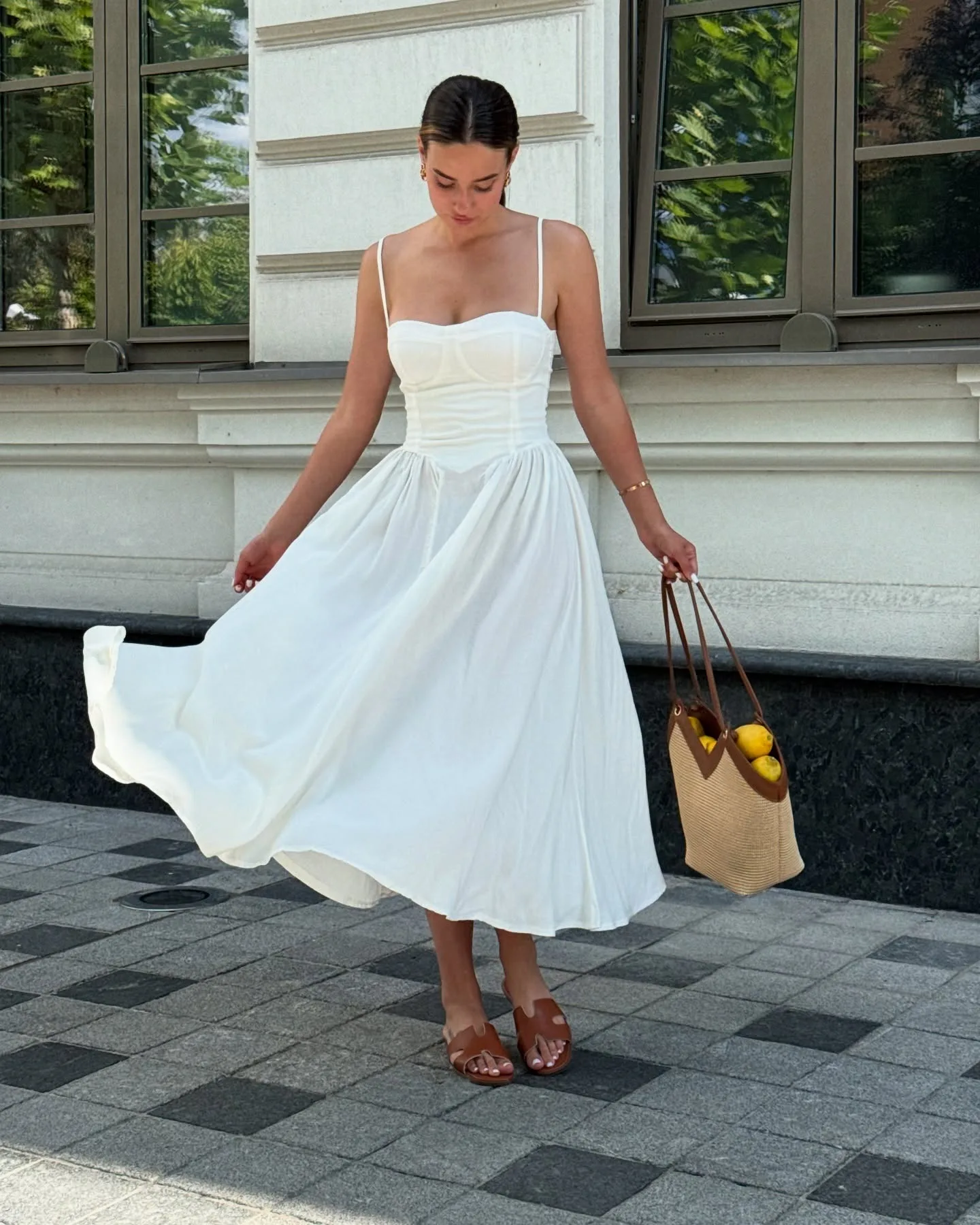 Vestido Midi Floral Vintage para mujer, vestido veraniego acampanado de cintura alta, vestidos verdes de verano para mujer, invitados de boda, noche blanca nueva