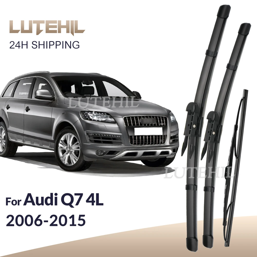 Juego de limpiaparabrisas delantero y trasero para Audi Q7 4L 2006-2015 2007 2008 2009 2010 2011 2012 ventana de parabrisas 26 "+ 26" + 14"