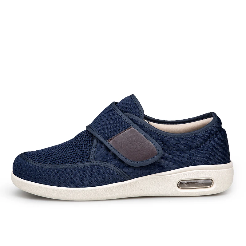 Zapatos para diabéticos ajustables para hombre, ortopédicos para personas mayores, pies hinchados, Hallux Valgus, juanete, eversión del pulgar, alivio del dolor en el pie