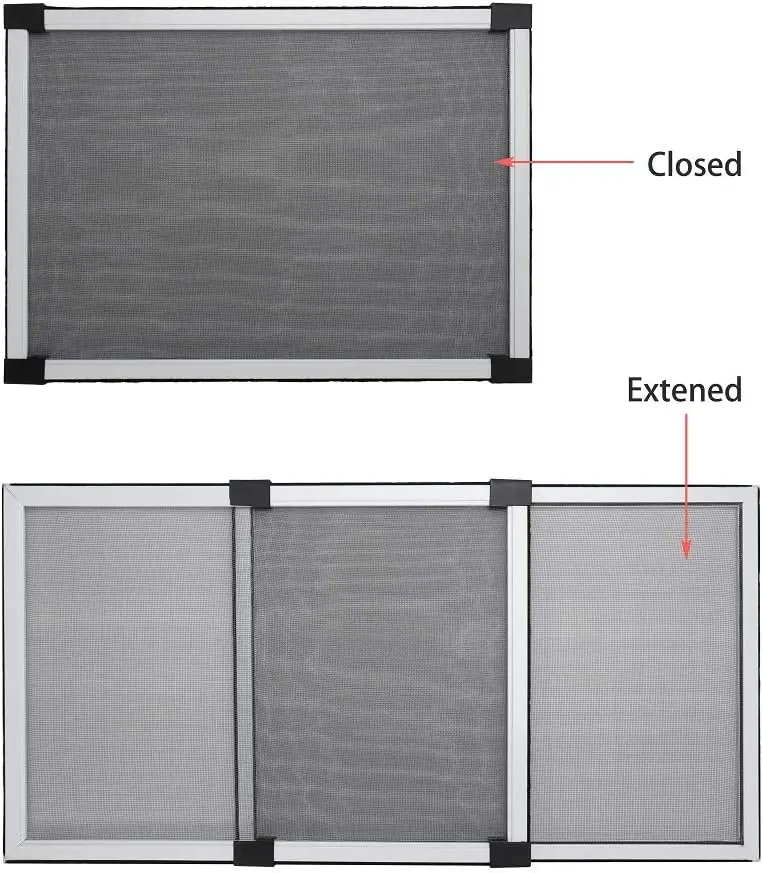 Pantalla de ventana expandible, ajustable de 2 vías, pantalla de repuesto perfecta para ventanas, puertas