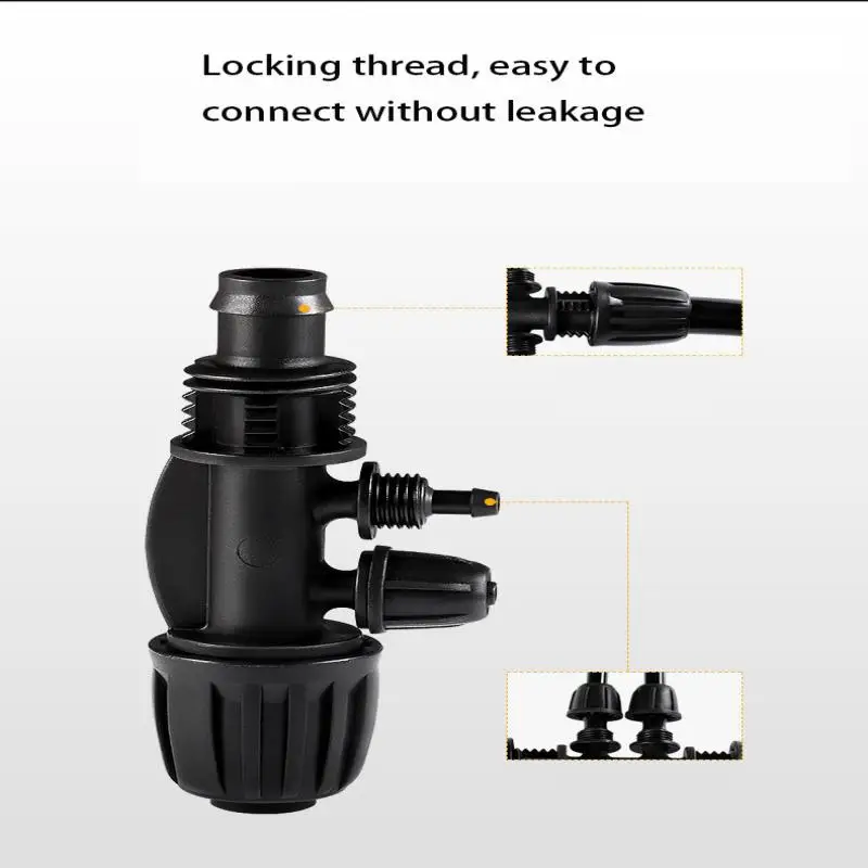 5 uds 1/2 ''PE tubo 16mm conector bloqueado a 4/7mm 3/4/6 vías conector jardín riego por goteo accesorios de riego