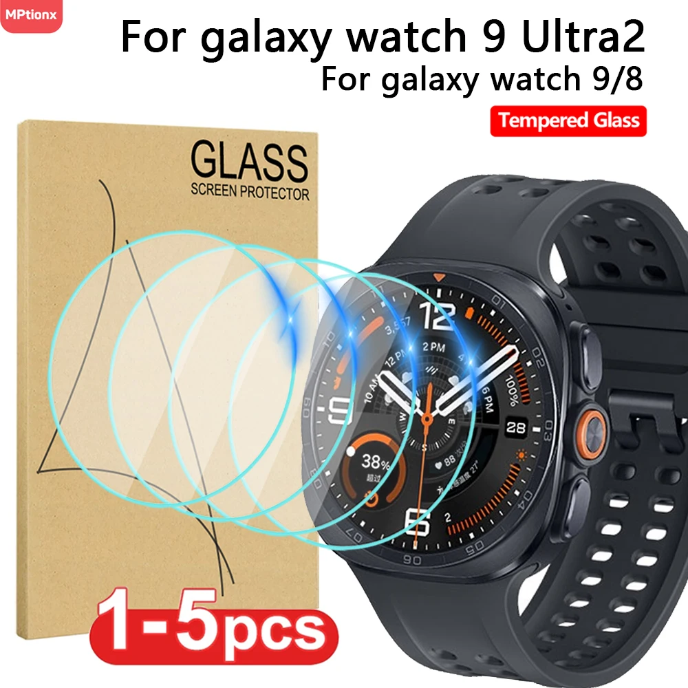 Protector de Pantalla de Vidrio Templado para Samsung Galaxy Watch9 Ultra2 47mm, Anti-Rayones, para Galaxy Watch 9 8 40/44mm, Accesorios