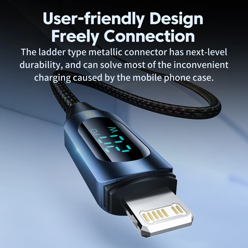 Cable Toocki USB tipo C para iPhone 14 13 12 11 Pro X Xr 8 7 Plus PD 36W cargador rápido cable de datos Lightning para iPad 1m