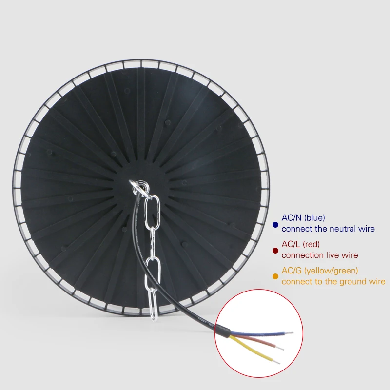 LED superbrillante 100W 150W 200W UFO luz de techo alto AC175-265V caja de aluminio lámpara de iluminación de luz fría