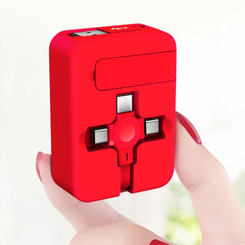 Soporte de Cable 4 en 1 para iPhone 14 Samsung Galaxy S25 Xiaomi Redmi Note 14 vivo Y29 4G Coolpad C16s OnePlus 13R cargador de carga