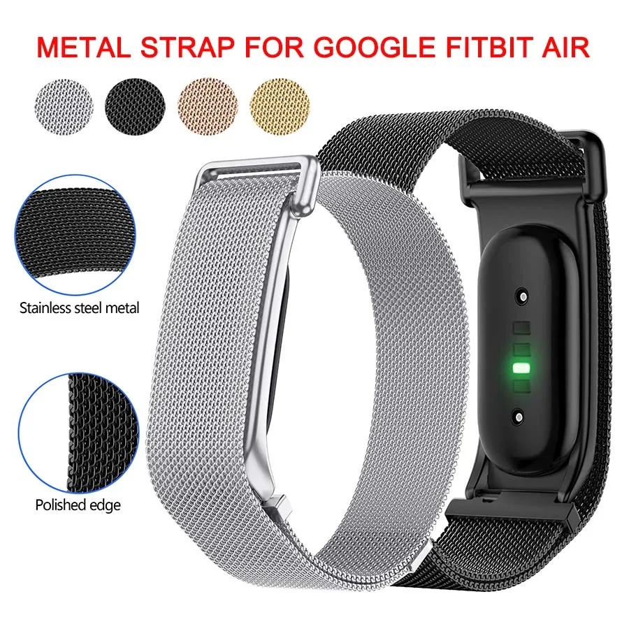 Correa magnética con bucle de Metal para reloj inteligente Google Fitbit Air, Correa de repuesto para pulsera Fitbit Air, accesorio para pulsera