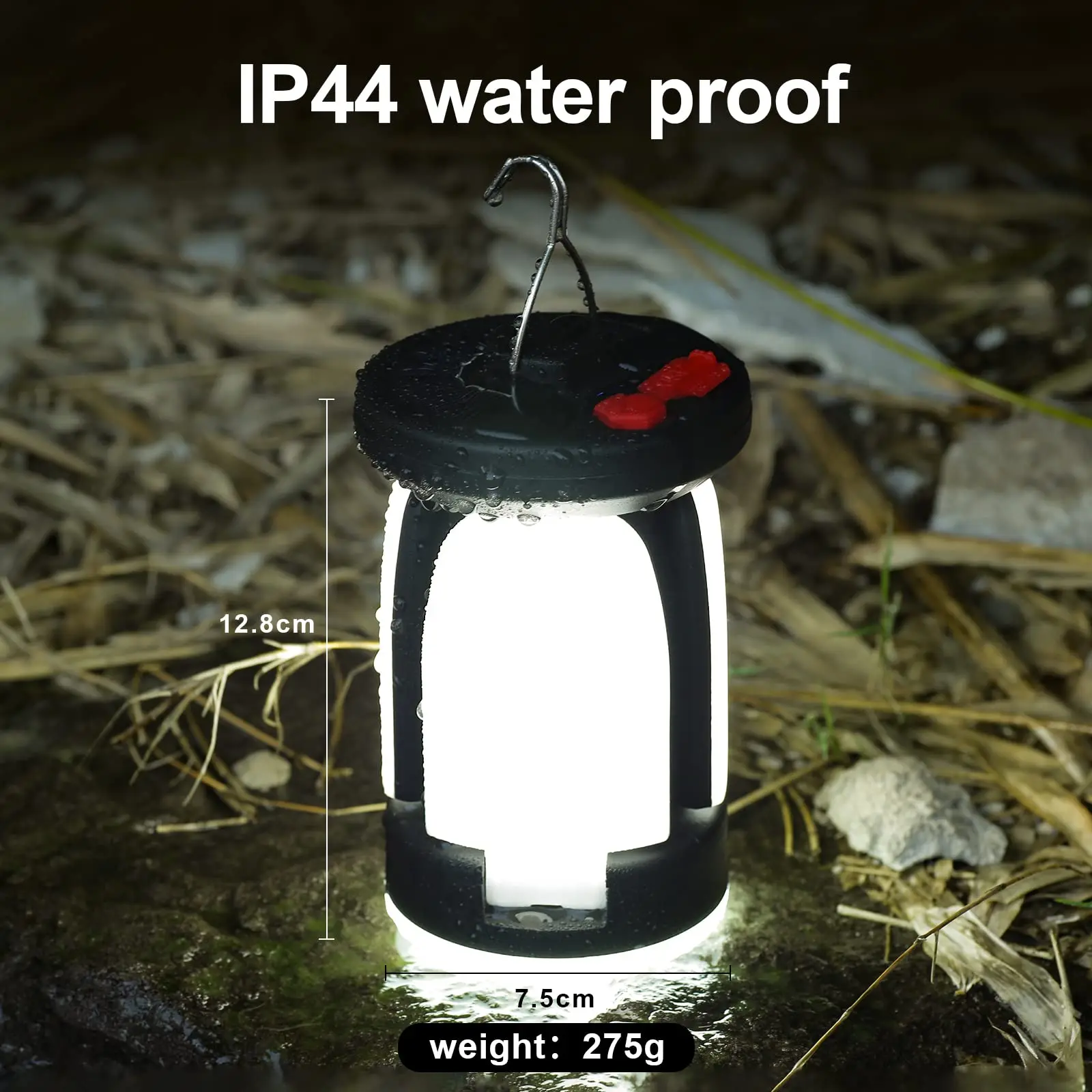 Lámpara Solar de hoja LED para exteriores, iluminación colgante de emergencia, recargable por USB, para tienda de campaña, pesca y viaje, 1-5 piezas