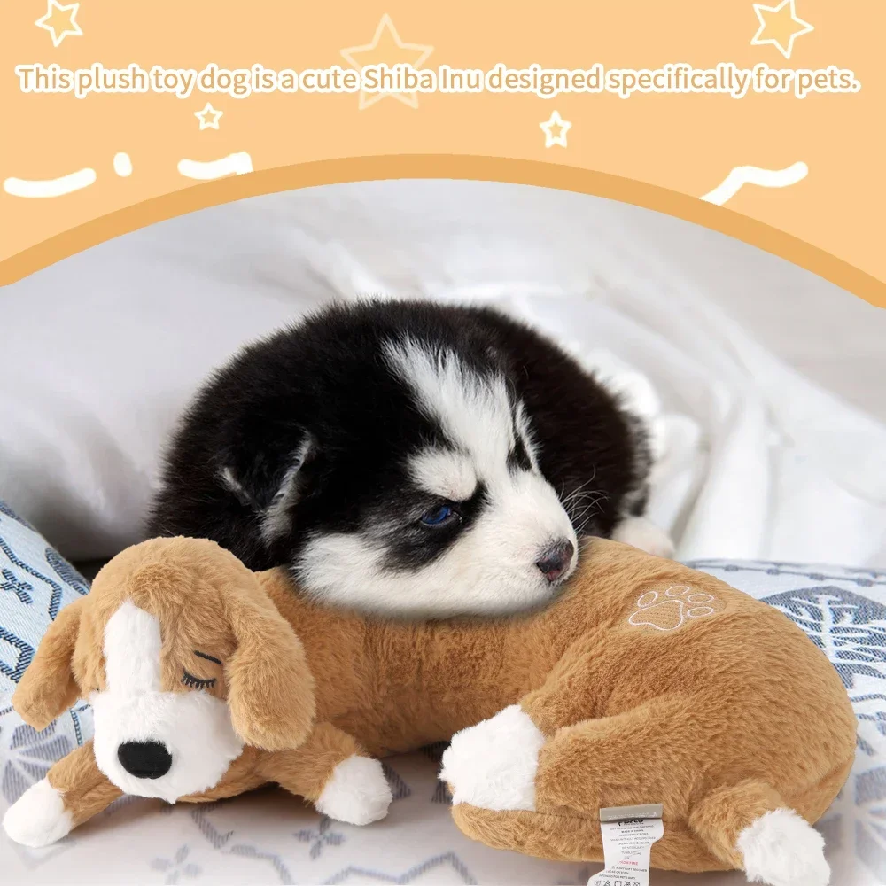 Juguete de latido del corazón para perros, almohada curva cómoda, juguete de latido del corazón para entrenamiento del comportamiento, juguete de peluche de latido del corazón para perros y gatos