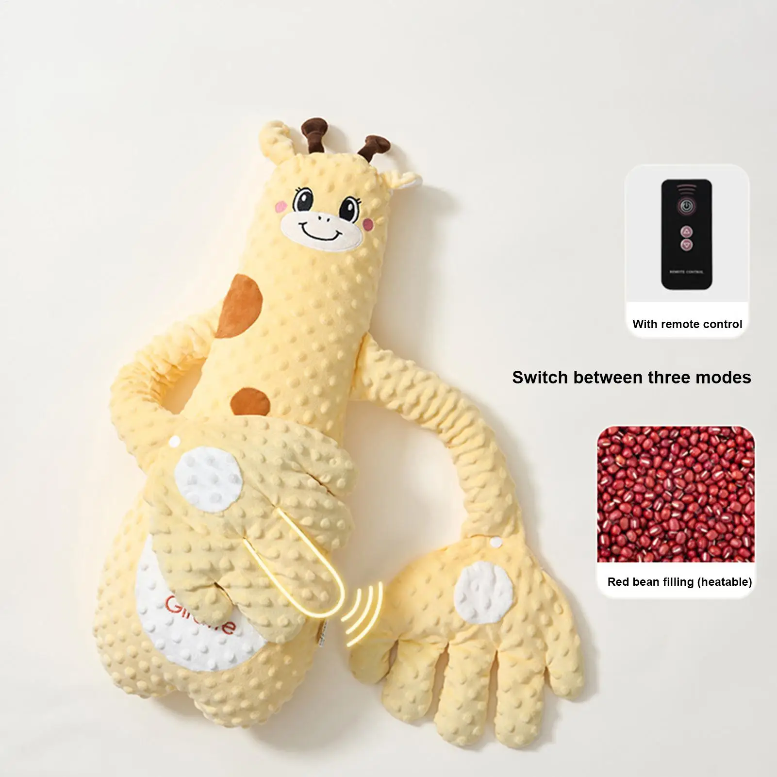 Muñeco para dormir para bebé con control remoto de palma calmante, 3 almohadas eléctricas ajustables para mano de bebé, palmaditas calmante para niños pequeños