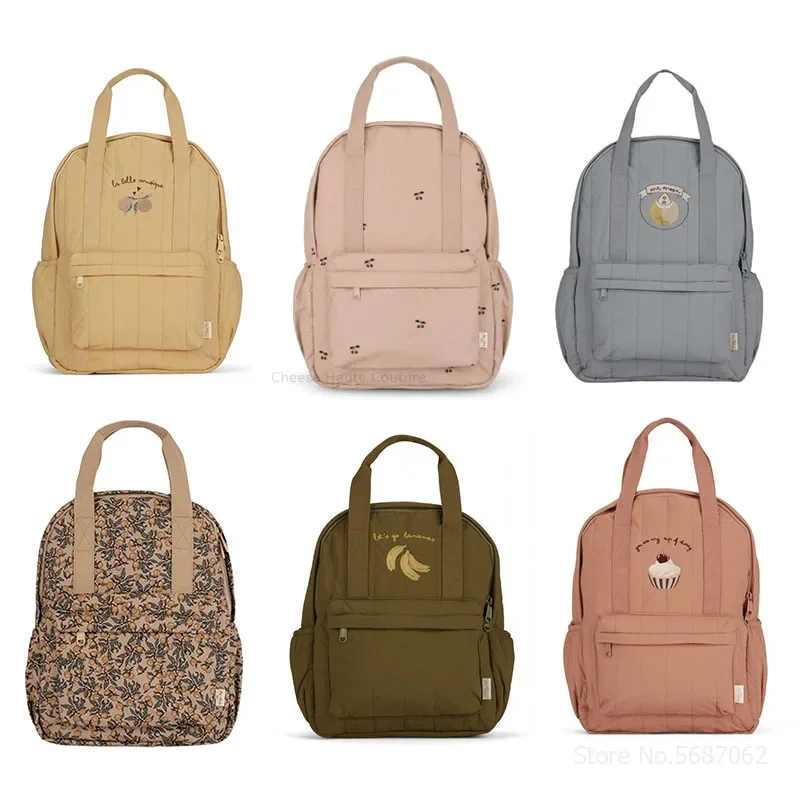 Mochila KS para bebé, novedad de 20224, mochila escolar para niños, bolsas de guardería, marca de viaje, mamá, cereza, limón, almacenamiento para niños y niñas