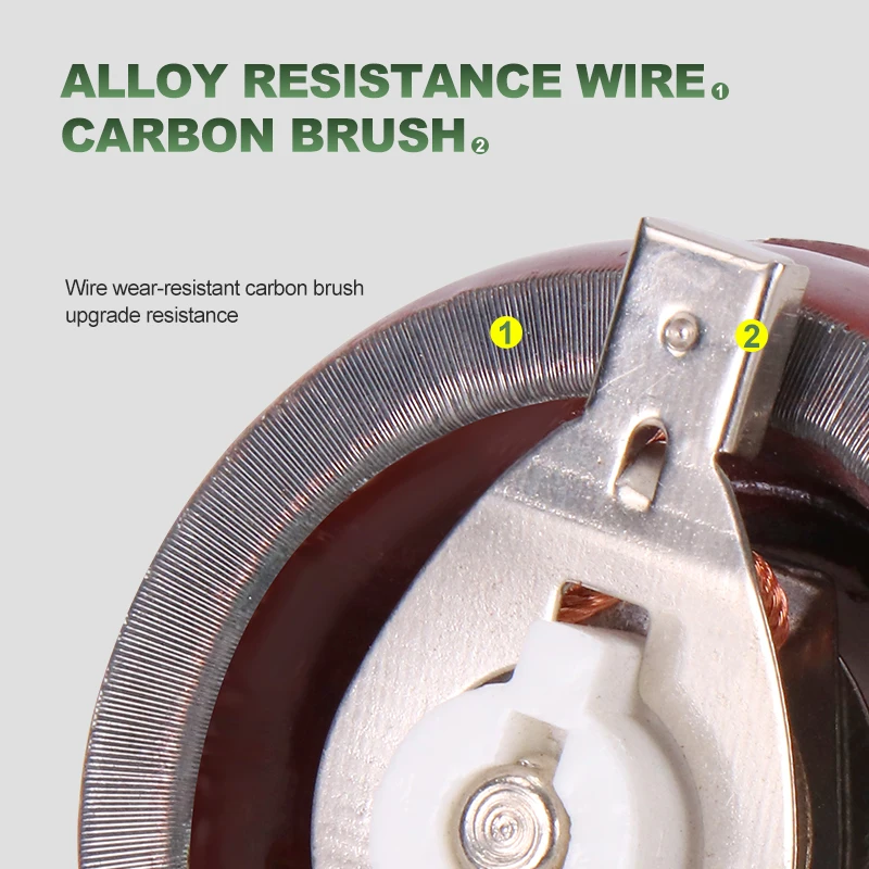 Reóstato de potencia Resistencia bobinada Variable rotativa Bc1-25W50W100W150W Resistencia ajustable en forma de disco marrón Reóstato deslizante 50Ohm 800Ohm 4.7Kohm Máx 5K Ohm