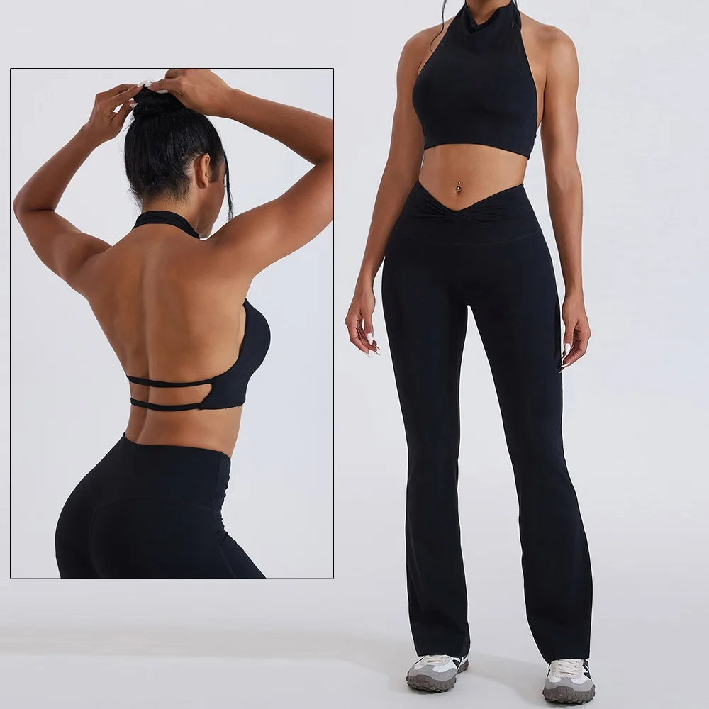 Cloud Hide-traje de Yoga amarillo para mujer, conjunto de gimnasio para Fitness, chándal deportivo, sujetador, Top, pantalones XL, trajes de entrenamiento y Pilates, ropa para correr