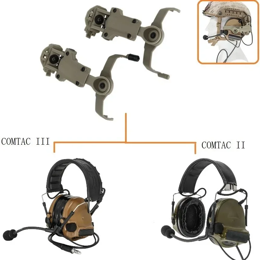 TAC-SKY casco táctico Ops Core ARCRail adaptador soporte para casco es adecuado para casco de disparo táctico COMTA II COMTA III