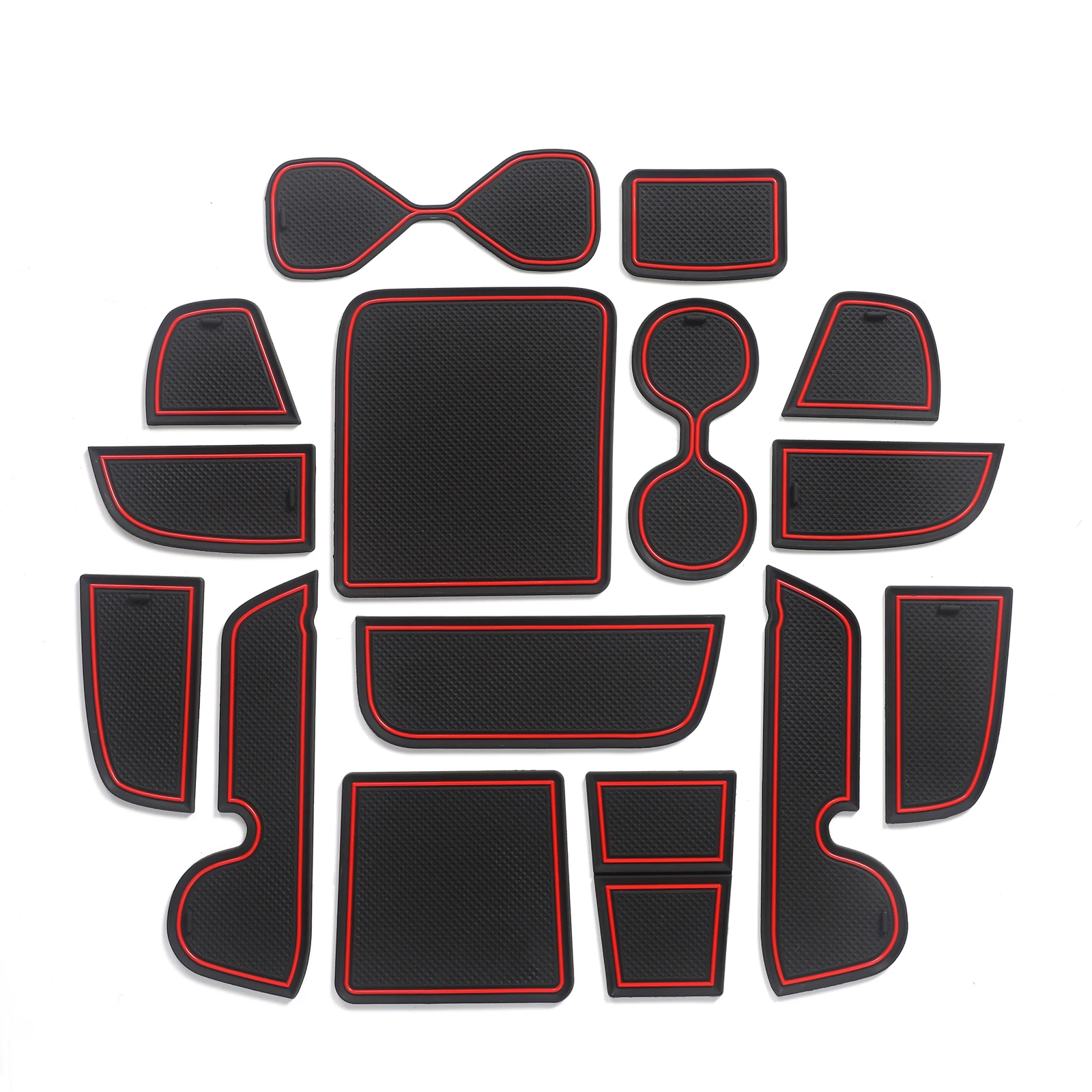 Smabee para Honda Vezel HR-V 2021-2024 HRV (No Compatible con 2025) Alfombrilla Antideslizante para Ranuras de Puerta y Portavasos, Protector Antideslizante para Puerta, Accesorios para Coche