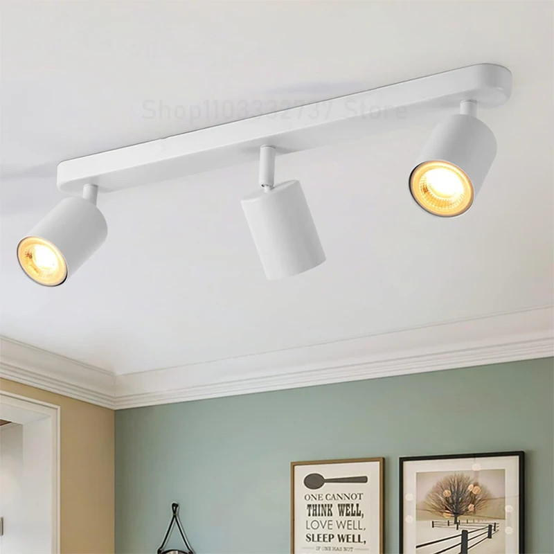 Luces de techo LED GU10 modernas para estudio, accesorios de cocina, decoración de fondo de comedor, pantalla, lámpara ajustable para escaleras y pasillo