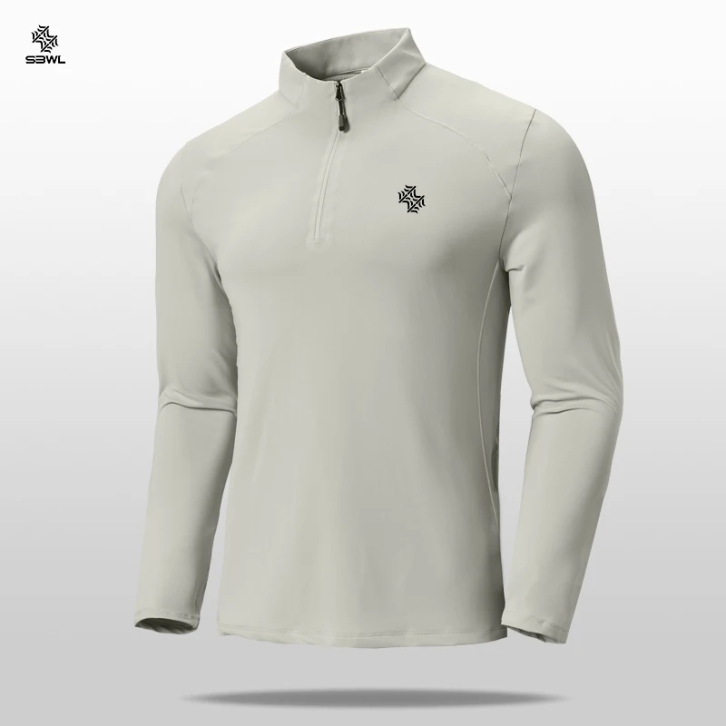 SBWL Camiseta de manga larga para hombre, de alta calidad, para ciclismo, senderismo, deportes al aire libre, ocio, secado rápido, para correr, ropa deportiva, tops