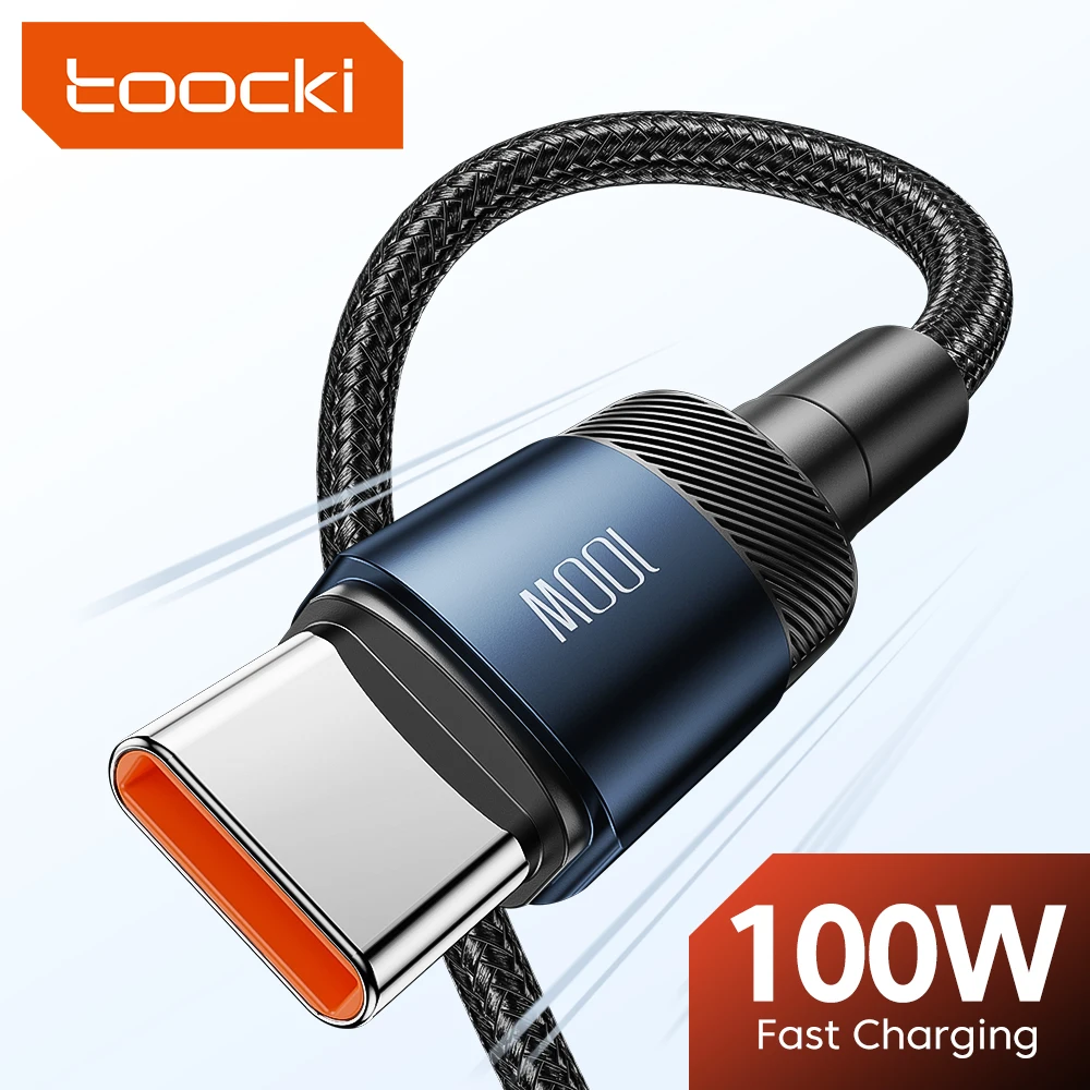 Toocki 100W USB tipo C a USB C Cable PD cargador de carga rápida Cable tipo C para Macbook Samsung Xiaomi Cable USBC 1M 2M 3M