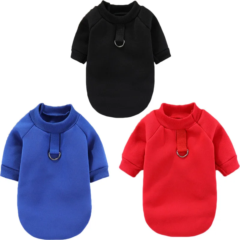 Sudaderas con capucha para perros, ropa de invierno sólida para mascotas, suéter para perros pequeños, sudaderas con capucha para cachorros de York, disfraz negro, azul, rojo, sudadera para mascotas XL
