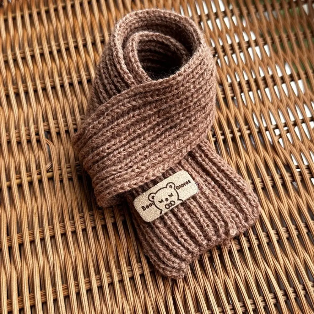 Bufanda de algodón de 20cm para muñecas, ropa de muñecas DIY, ropa informal, bufanda de punto para muñecas, bufandas de oso pequeño multicolor, accesorios para muñecas