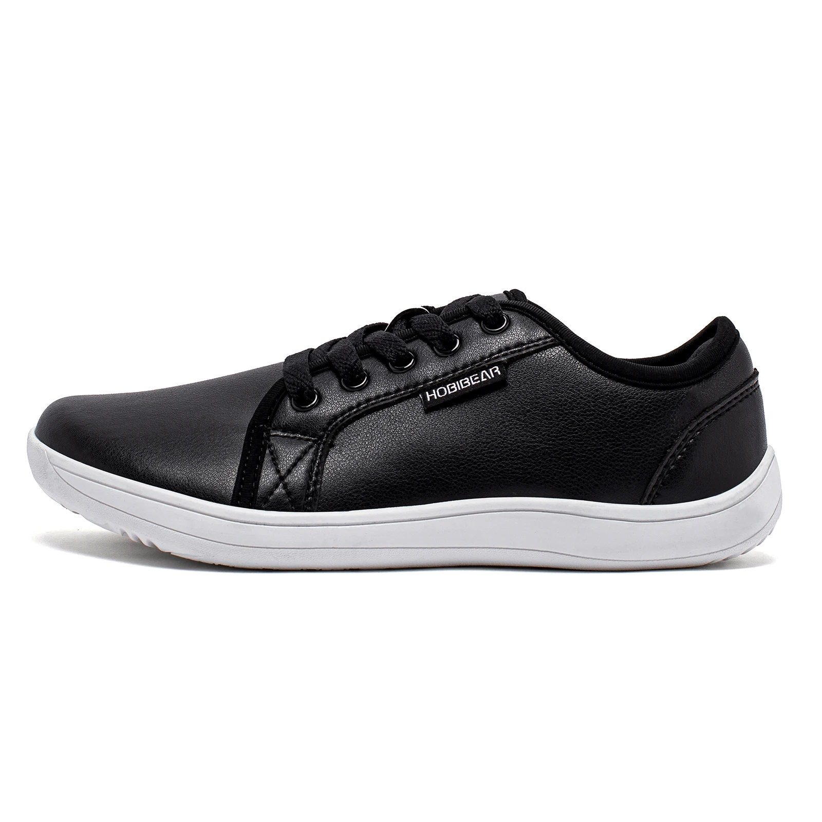 HOBIBEAR Zapatos minimalistas para hombres y mujeres, zapatos de punta ancha descalzos sin caída, zapatillas ligeras informales de cuero Artificial para caminar