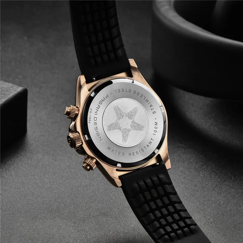 Reloj de Pulsera de Cuarzo Original Nuevo PAGANI DESIGN PD-1664 / PD-1644 con Movimiento VK63 Japonés, Zafiro, Resistente al Agua, Cronógrafo, Reloj para Hombre