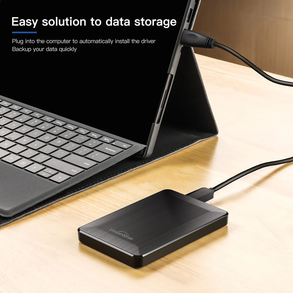 UnionSine HDD 2,5 "disco duro externo portátil 250gb/320gb/500gb/1tb/2tb USB3.0 almacenamiento Compatible con PC Mac escritorio MacBook