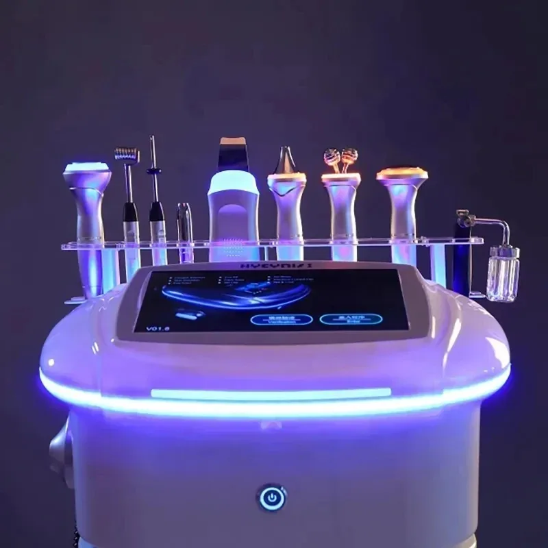 Hydra-dispositivo Facial acuático profesional 9 en 1, solución de salud y belleza coreana, máquina inteligente multifunción para el cuidado de la piel con chorro de oxígeno