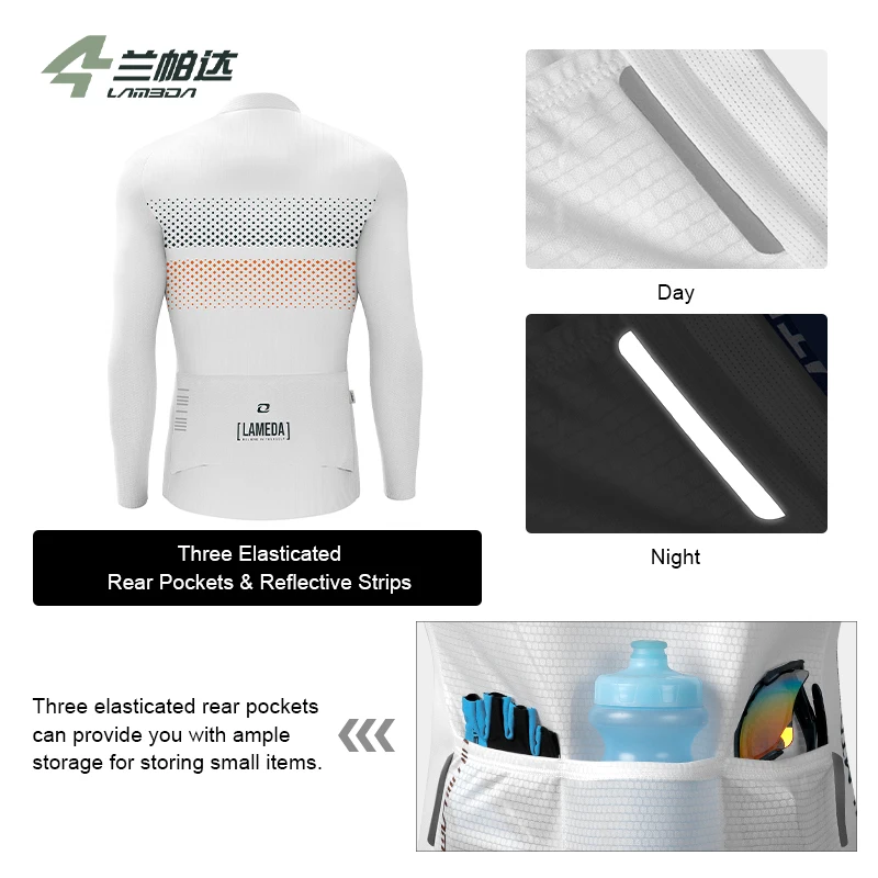 Lameda-Camiseta de ciclismo profesional para hombre y mujer, Jersey para bicicleta de montaña, transpirable, de manga larga, ropa deportiva