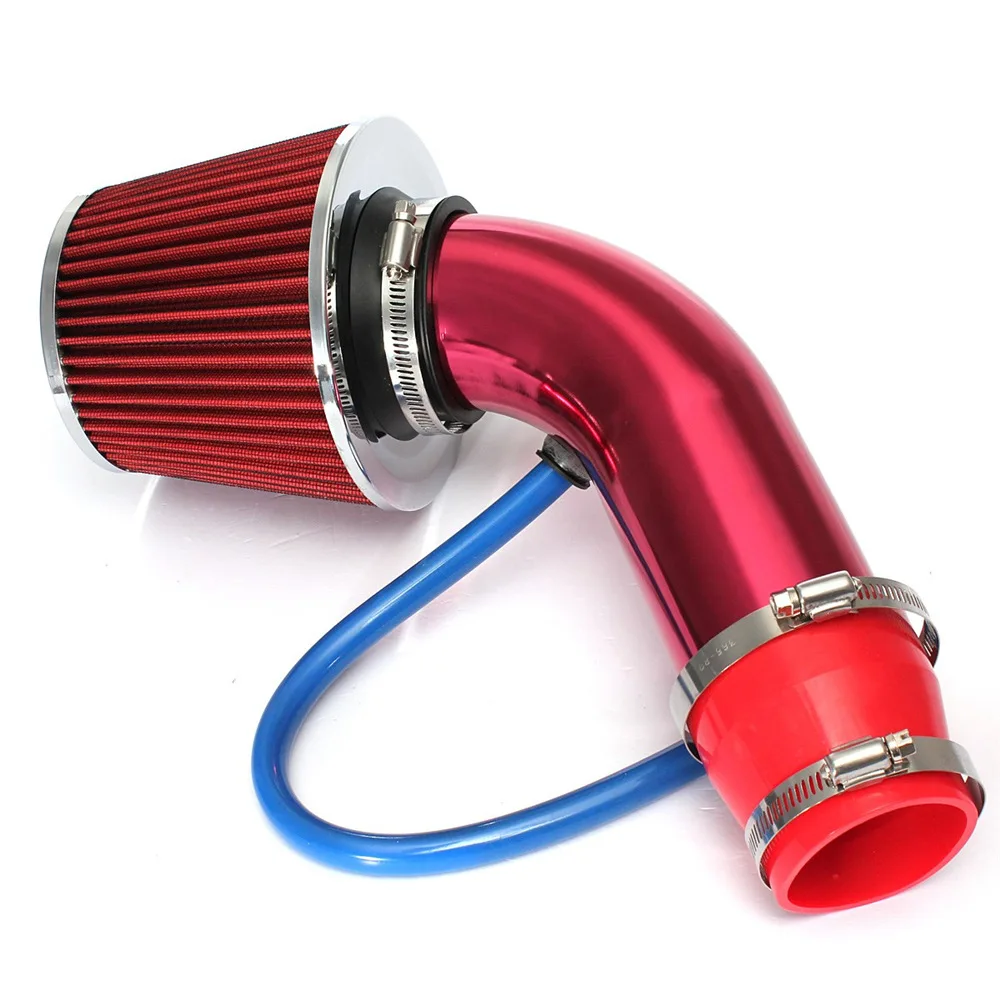 Filtro de aire con cabeza de seta de invierno reacondicionado para coche, 76mm, filtro de tubo de entrada, filtro de aire frío de alto flujo, Kit de tubería de aluminio