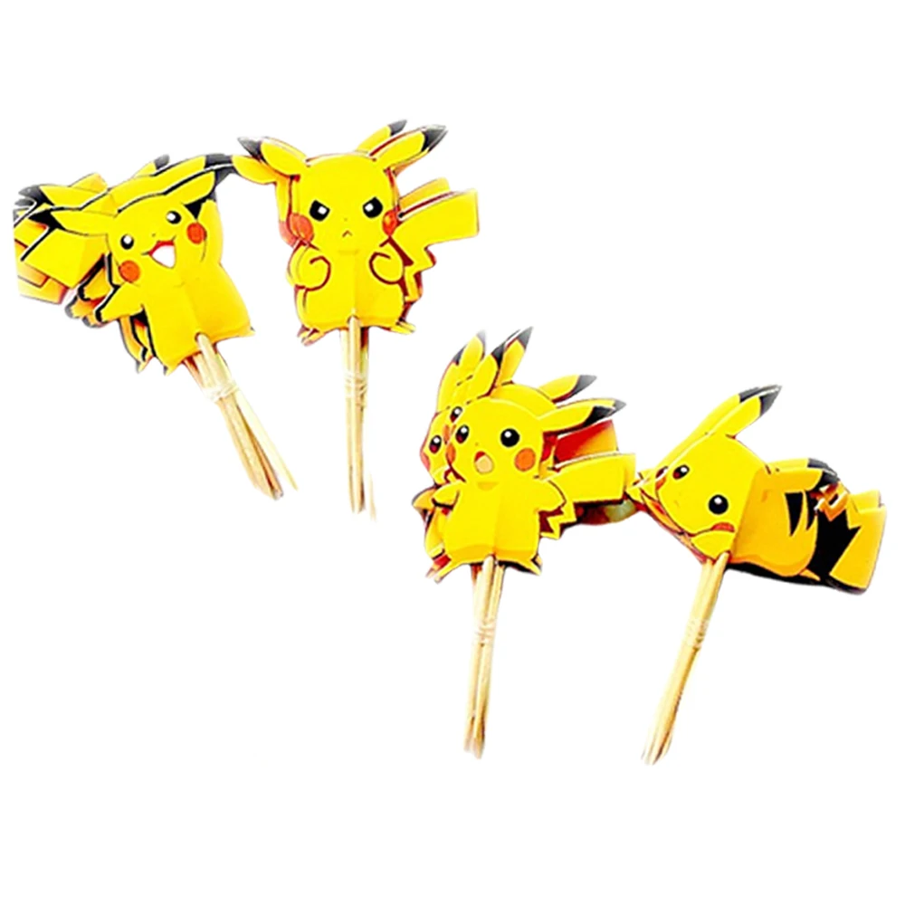 24 piezas/bolsa, Adorno para Pastel de Elfo, Figura de Anime Charizard, Inserto para Pastel, Kawaii, Decoración para Fiesta de Cumpleaños Infantil, Juguetes