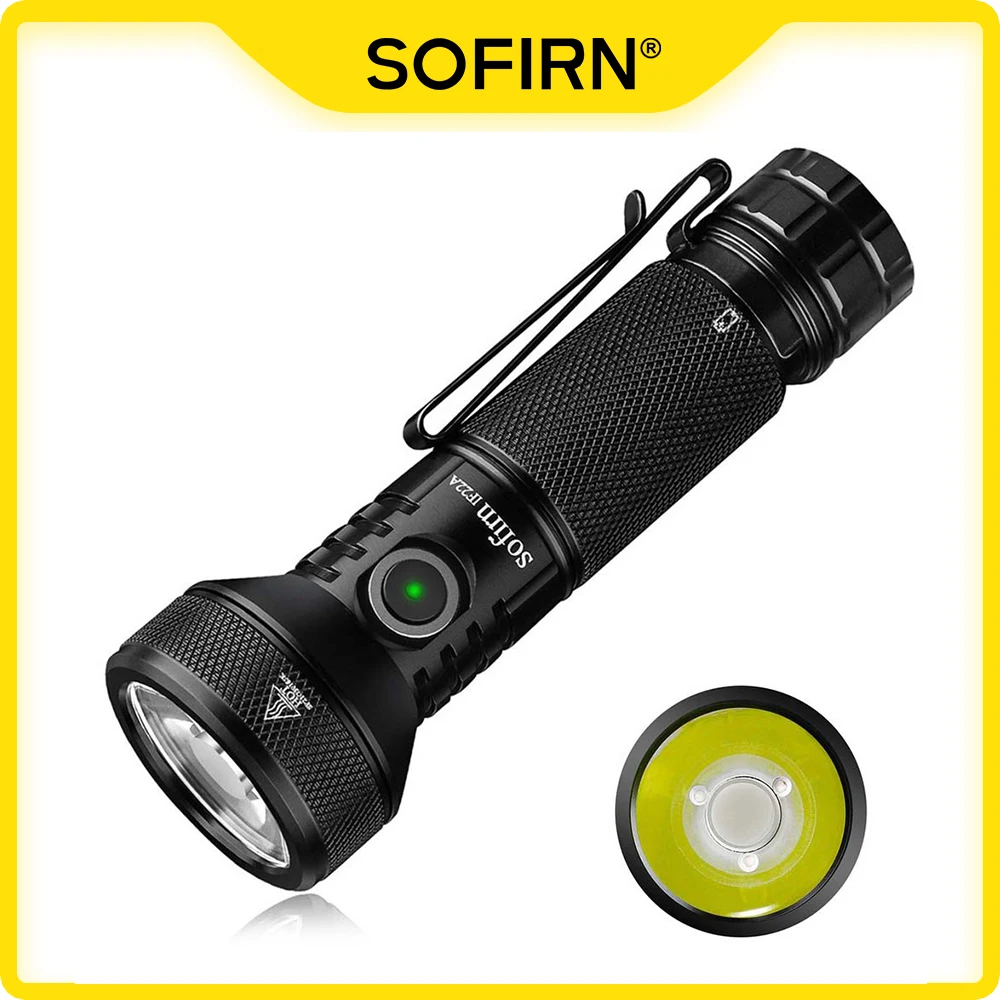 Sofirn IF22A 21700 USB C linterna LED potente recargable SFT40 2100lm 680M antorcha de carga inversa