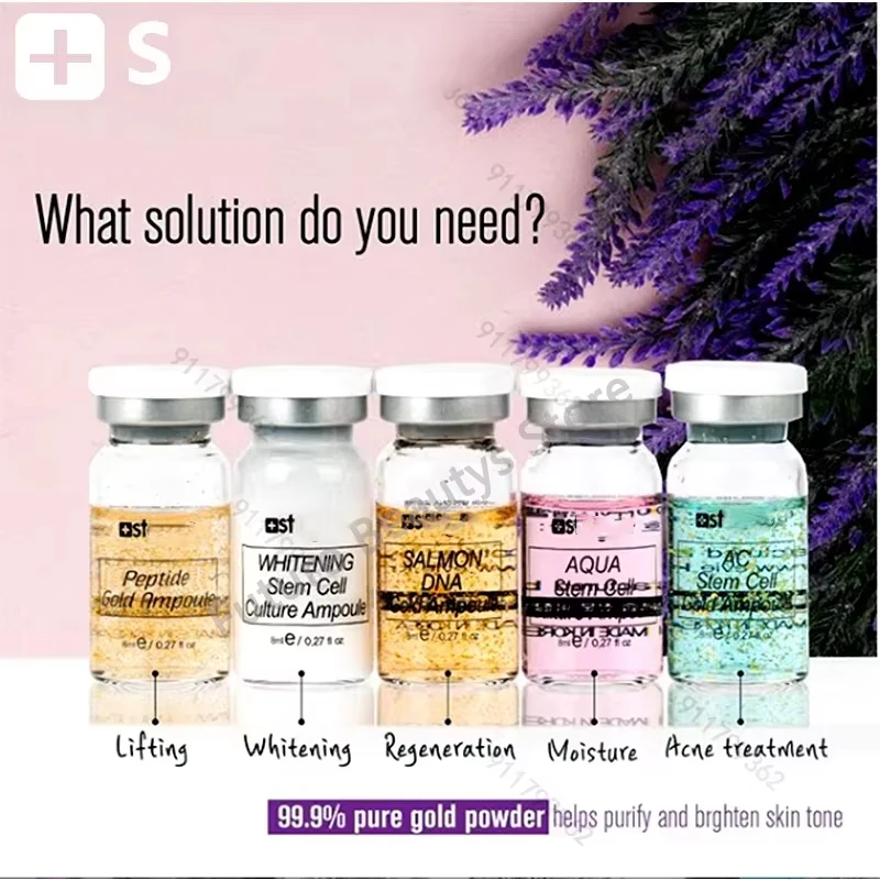 Kit de Ampollas de Crema BB Coreana de 8ml, Crema Hidratante con Ácido Hialurónico, Base de Maquillaje para Hombres y Mujeres, Cuidado de la Piel