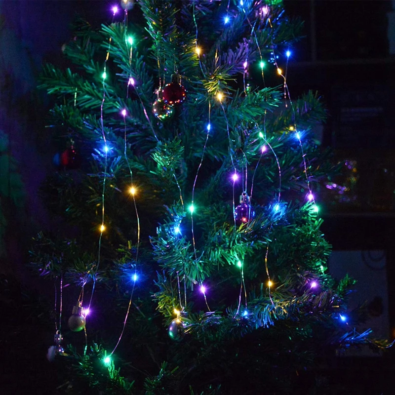 1M-30M 300Led cuerdas alambre de cobre 3XAA con pilas decoración del banquete de boda de Navidad guirnaldas de luces LED