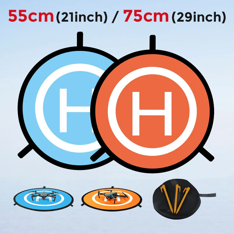 Accesorios para cuadricópteros y drones de 55cm, almohadilla de aterrizaje plegable Universal de 75cm, alfombrilla para Dron RC, delantal de estacionamiento para cuadricóptero, delantal para césped, regalos