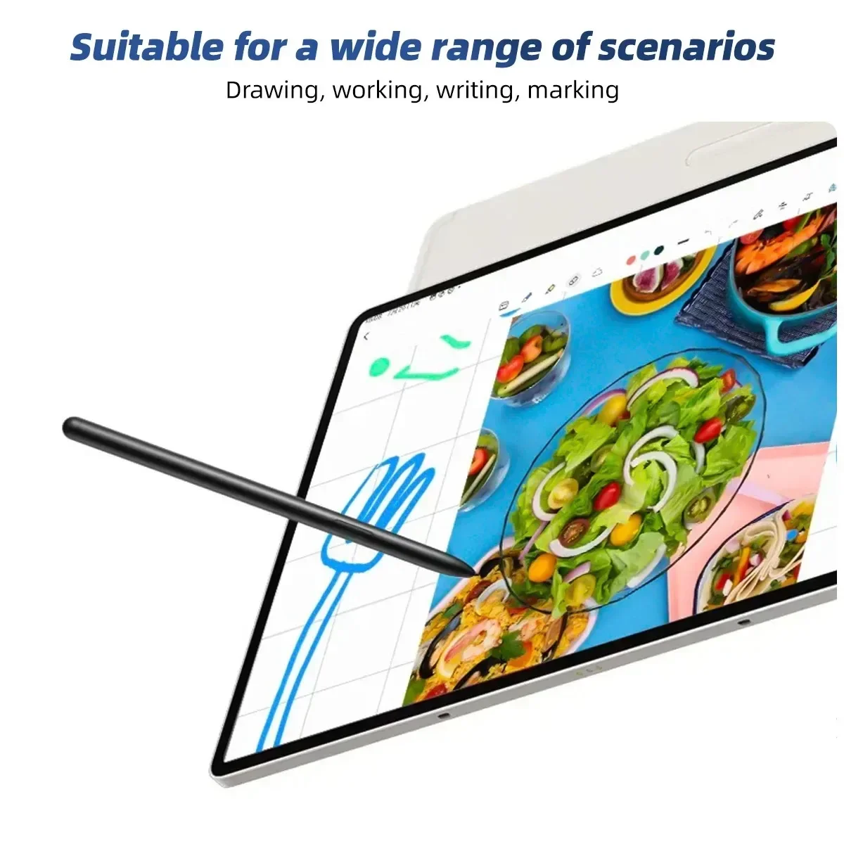 Lápiz óptico para tableta Samsung Tab S9 FE S9 + S9 Ultra, lápiz de repuesto para pantalla de lápiz óptico, lápiz sensible para tableta sin Bluetooth