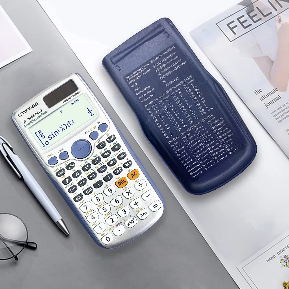 Calculadora Científica Original FX-991ES PLUS con 417 Funciones para Estudiantes de Secundaria, Universidad y Oficina, con Batería de Monedas