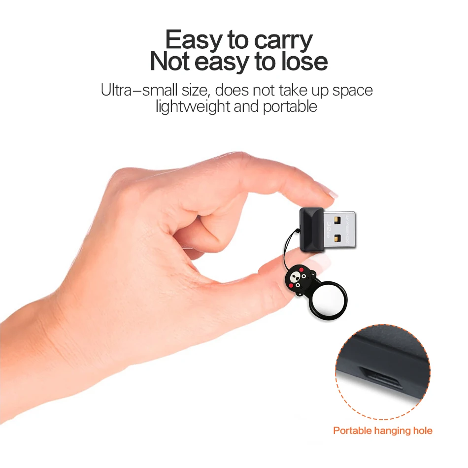 WANSENDA Super Mini unidad Flash USB resistente al agua Pendrive 64GB 32GB 16GB 8GB 4GB capacidad Real USB 2,0 Memory Stick Thumbdrive