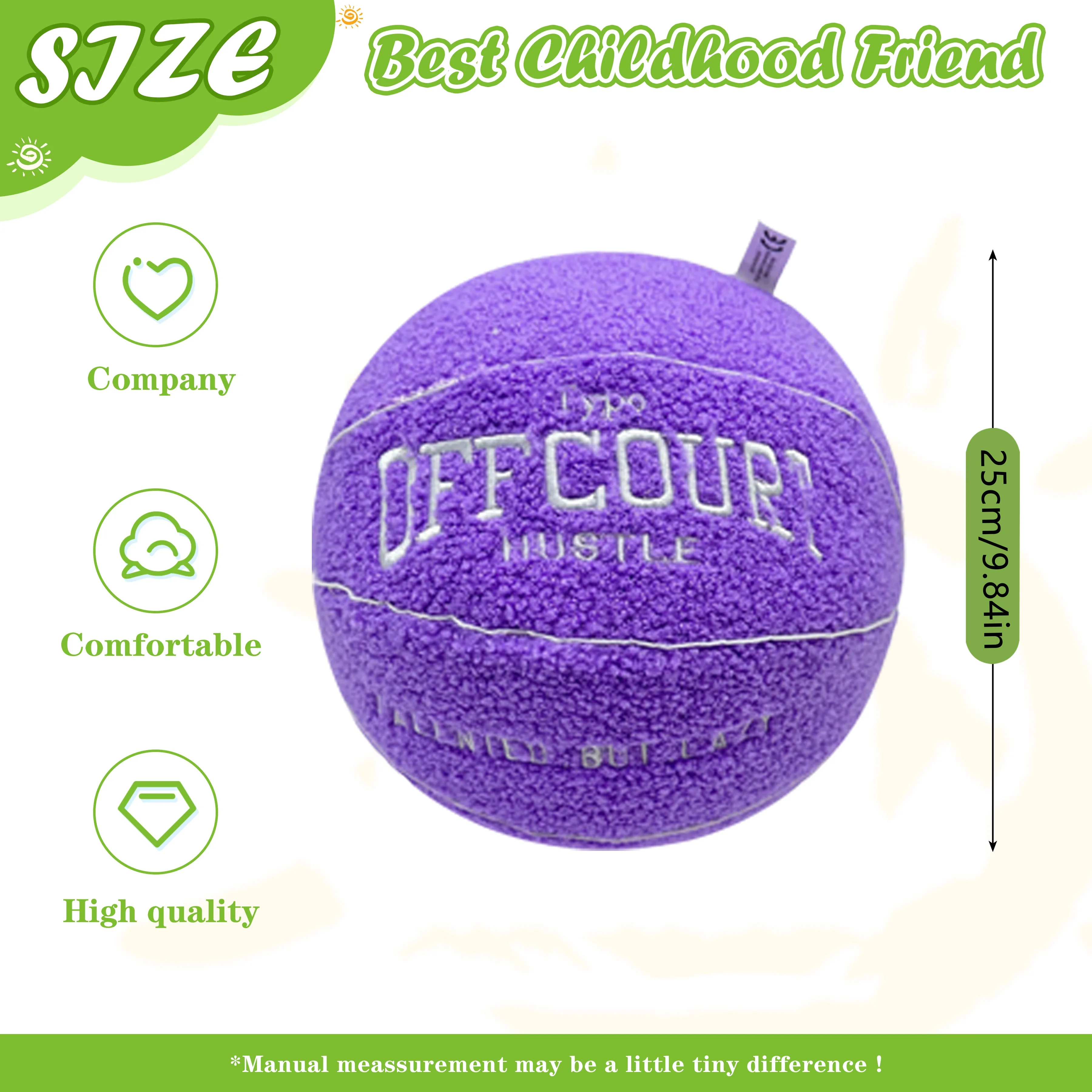 Almohada de baloncesto de 25cm, juguete de peluche de Anime, animales de peluche, regalos de peluche suaves para niños, regalo de cumpleaños, decoración de la habitación del hogar