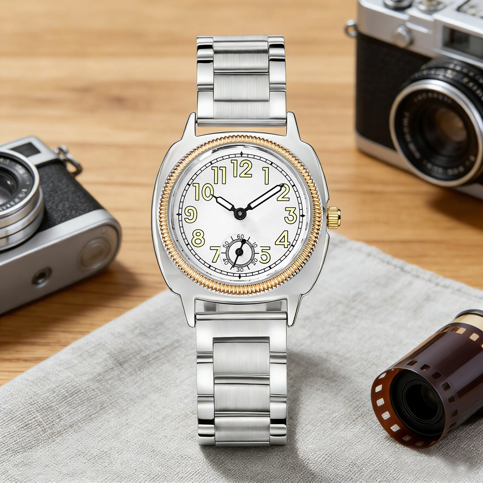 Reloj de Mujer, Elegante y Refinado, de Estilo Sencillo y Exclusivo, con Correa de Acero Inoxidable, Movimiento de Cuarzo, Único