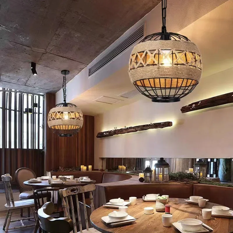 Lámpara Colgante LED de Cuerda de Diseño Creativo Italiano para Restaurante, Cafetería, Casa de Huéspedes, Dormitorio, Lámpara de Araña, Iluminación Decorativa para Hotel