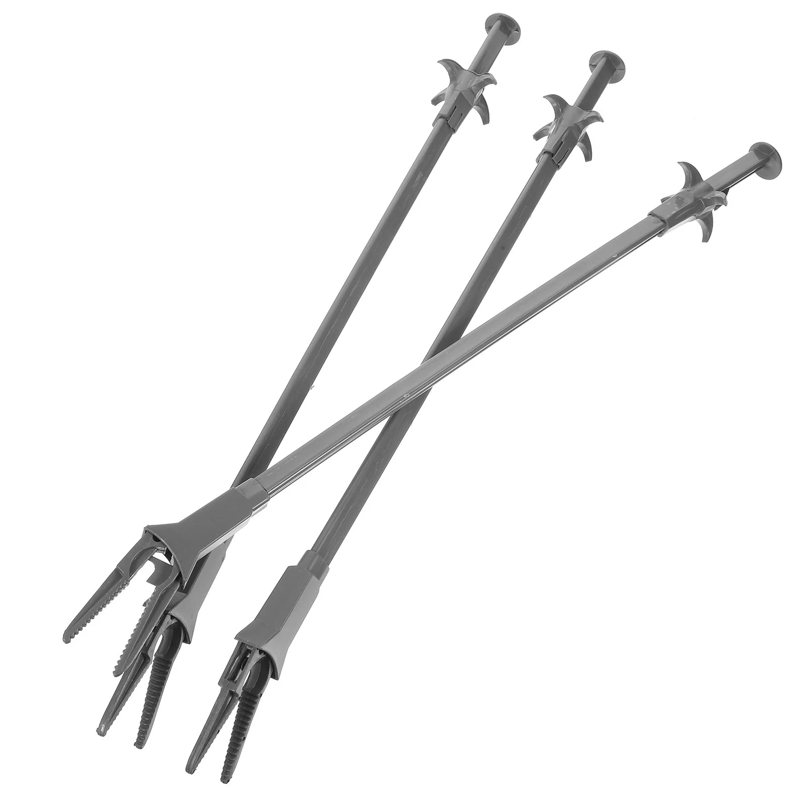 Pinzas de plástico para acuario, herramientas de limpieza de pecera con mango largo, Clip acuático profesional, 3 uds.