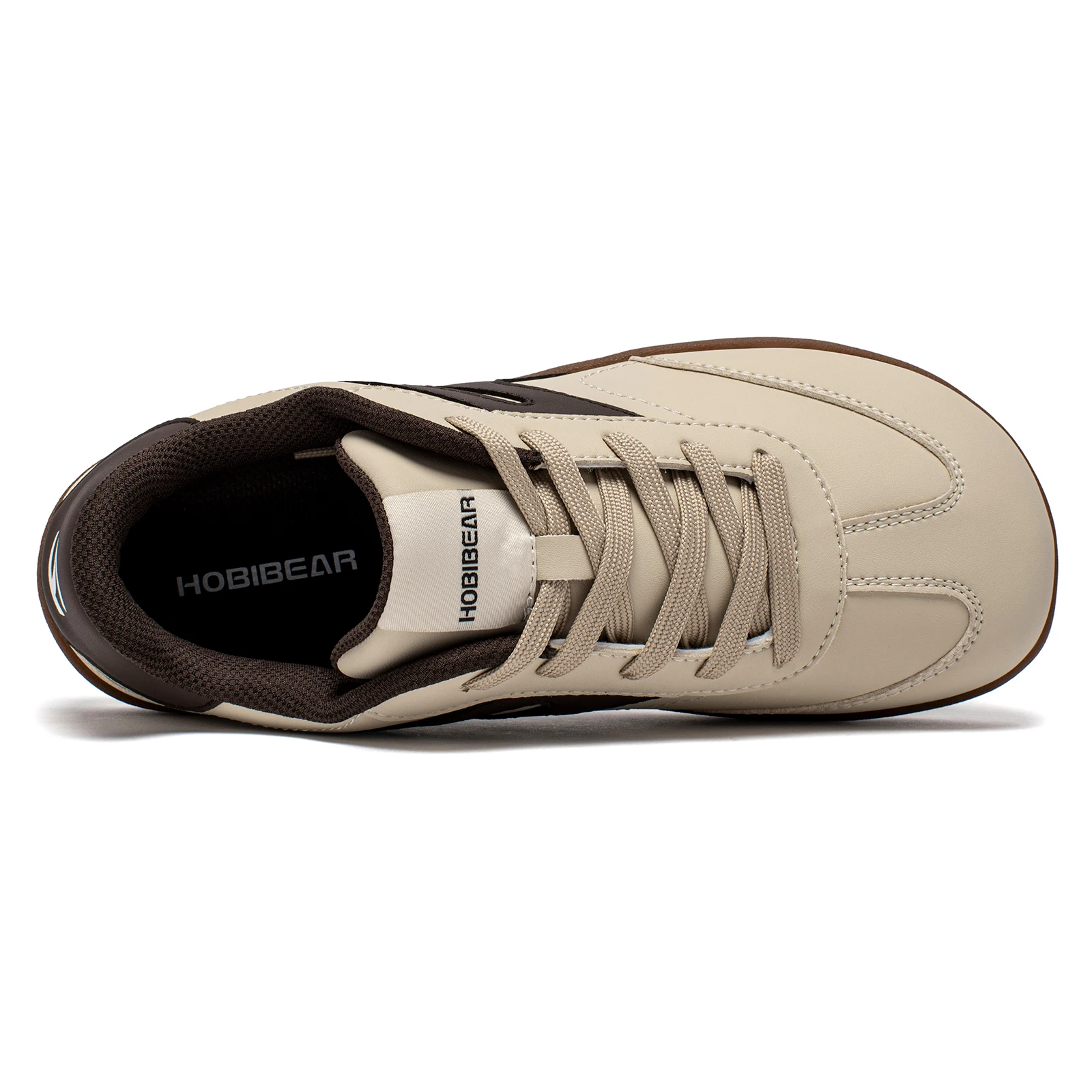 HOBIBEAR Zapatos de punta ancha Zapatillas de deporte descalzas de cuero artificial unisex Zapatos casuales retro Zero Drop para mujeres y hombres