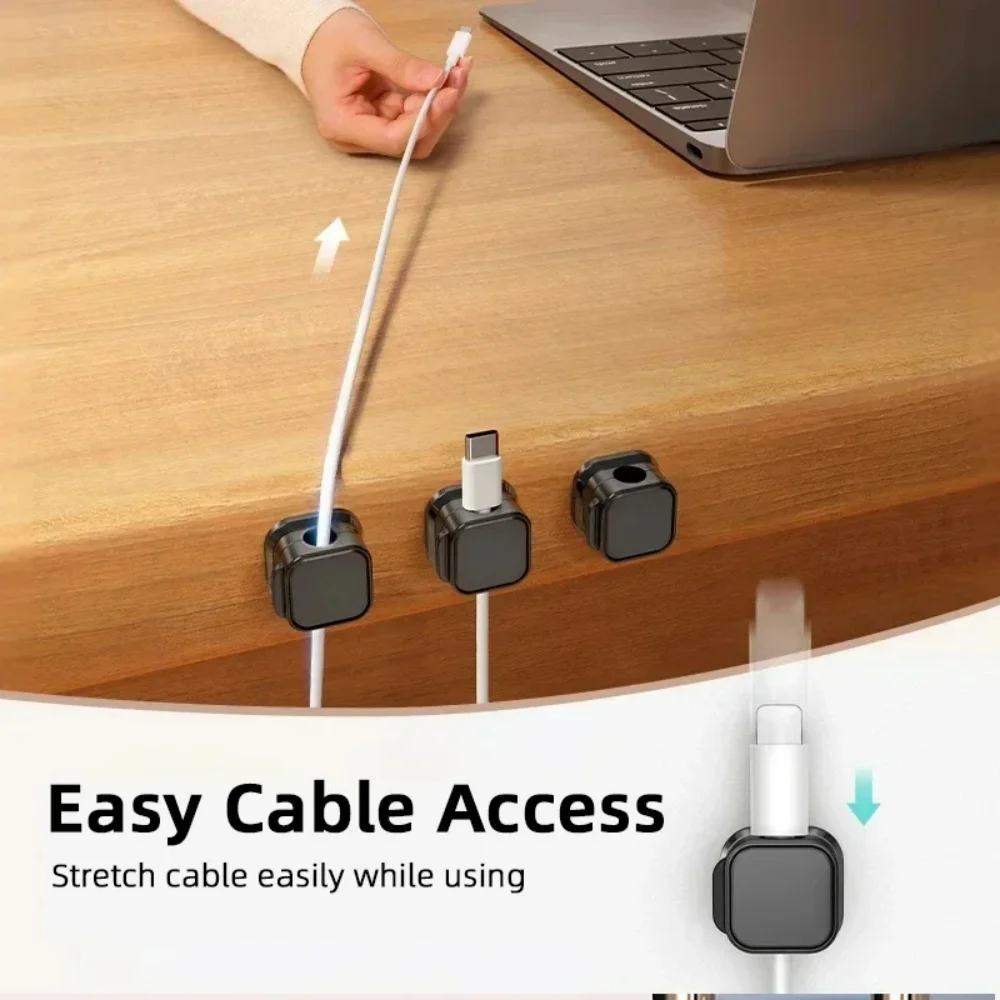 Clips Magnéticos para Cables (36/16/8/3 Piezas), Organizador de Cables Adhesivo, Sujetador de Cables Ajustable, Enrollador de Cables de Carga